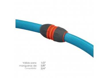 Reparador Universal Mangueras 1/2" 5/8" y 3/4". Facil de usar, Plastico Soft Touch.