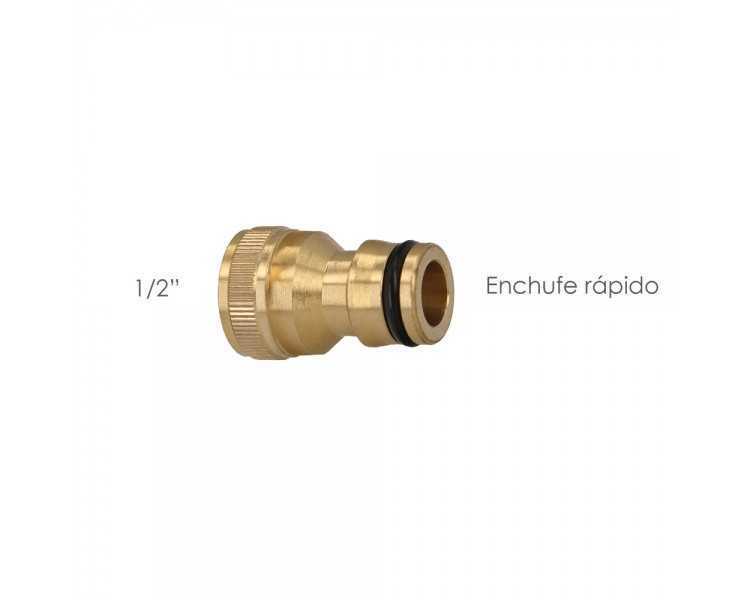 Adaptador Manguera Laton  1/2" Hembra, Adaptador Grifo, Conector Grifo A Conector Rapido