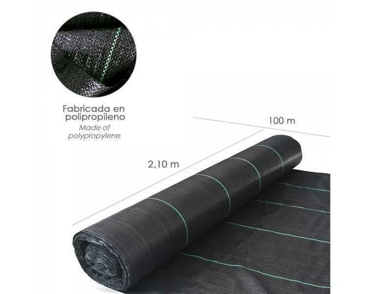 Malla Antihierbas (Rollo 2,1x100 Metros) Malla Anti Maleza, Malla Geotextil Jardin, Tela Anti Hierbas Jardin,