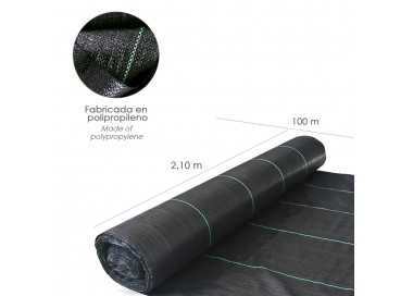 Malla Antihierbas (Rollo 2,1x100 Metros) Malla Anti Maleza, Malla Geotextil Jardin, Tela Anti Hierbas Jardin,