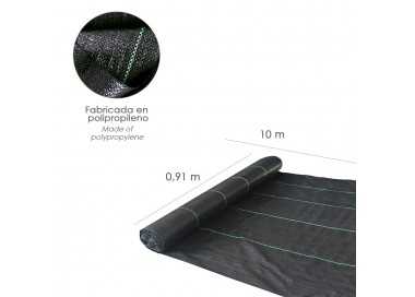 Malla Antihierbas (Rollo 0,9x10 Metros) Malla Anti Maleza, Malla Geotextil Jardin, Tela Anti Hierbas Jardin,