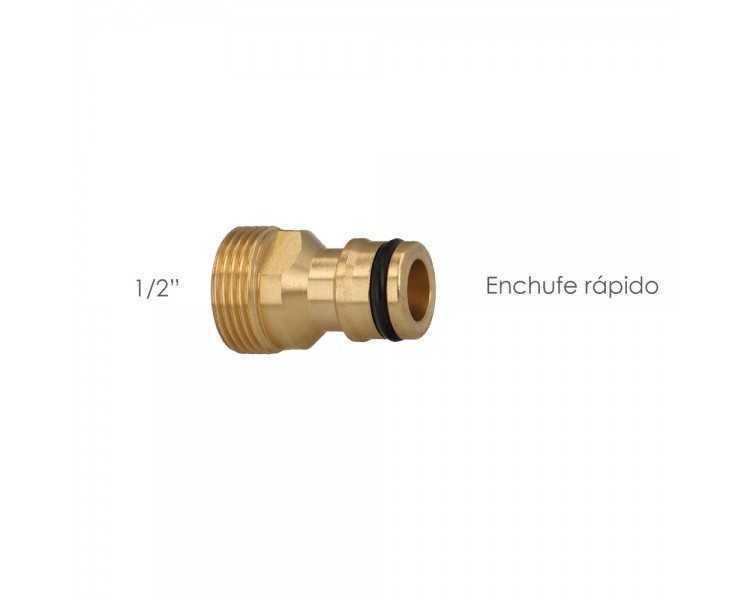 Adaptador Manguera Laton 1/2" Macho