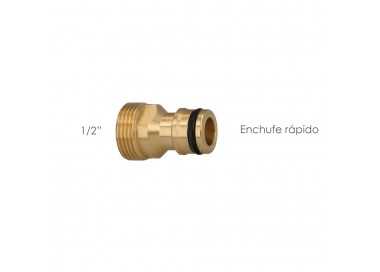 Adaptador Manguera Laton 1/2" Macho