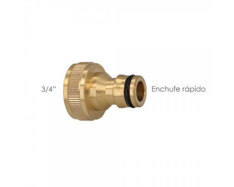 Adaptador Manguera Laton  3/4 hembra
