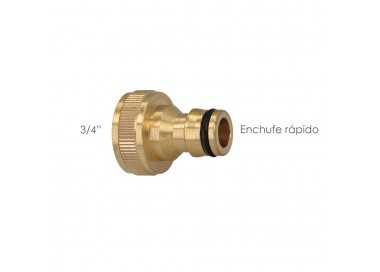 Adaptador Manguera Laton  3/4 hembra