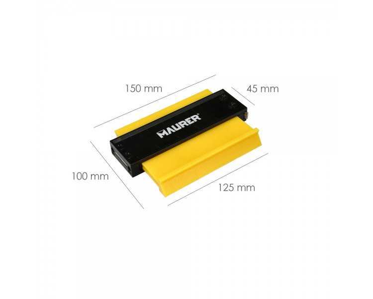 Medidor De Contornos 100x125 mm. Con Bloqueo. Medidor De Perfiles, Medidor Formas, Duplicador Perfiles, Preciso,Dureza Ajustable