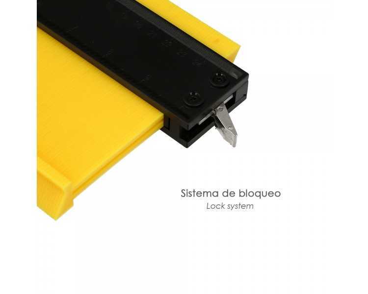 Medidor De Contornos 130x250 mm. Con Bloqueo. Medidor De Perfiles, Medidor Formas, Duplicador Perfiles, Preciso,Dureza Ajustable