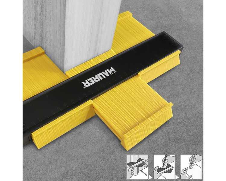 Medidor De Contornos 130x250 mm. Con Bloqueo. Medidor De Perfiles, Medidor Formas, Duplicador Perfiles, Preciso,Dureza Ajustable