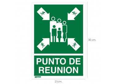 Cartel Informativo Punto De Reunion 30x21 cm.