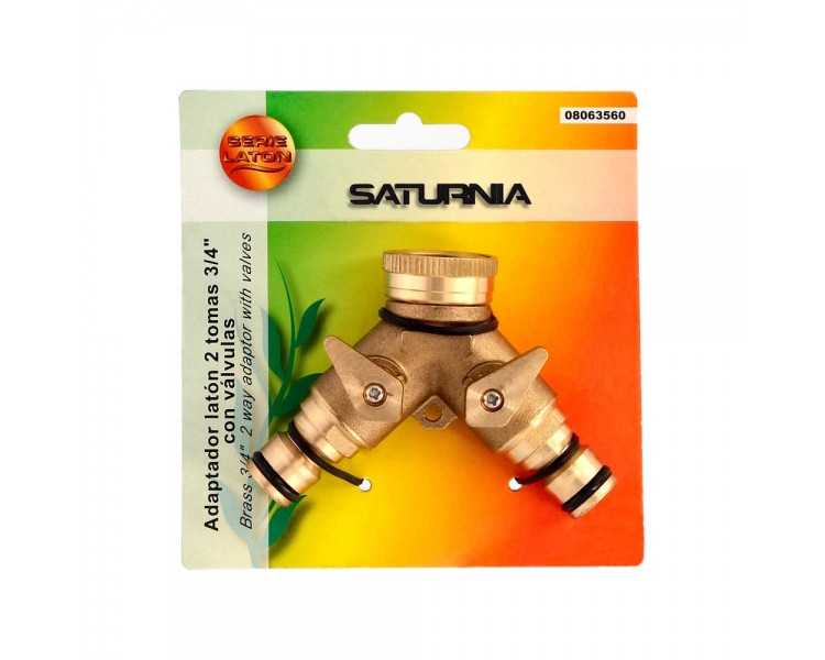 Adaptador Manguera Laton 2 tomas para Grifo 3/4"