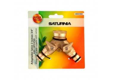 Adaptador Manguera Laton 2 tomas para Grifo 3/4"