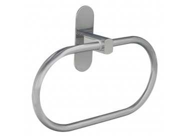 Toallero Forma Anilla Color Inox Con Efecto Espejo, Autoadhesivo Resistente, Porta Toallas, Toallero Adhesivo Pared / Mueble