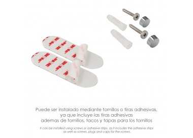 Portarrollos Baño Con Estante Para Moviles Autoadhesivo, Color Inox Con Efecto Espejo, Autoadhesivo Resistente o Con Tornillos