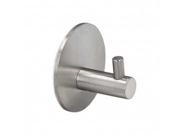 Gancho Colgador Baño Individual Toallas / Albornoz Color Inox Autoadhesivo Resistente, Sin Tornillos