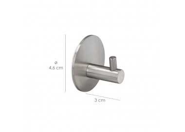 Gancho Colgador Baño Individual Toallas / Albornoz Color Inox Autoadhesivo Resistente, Sin Tornillos