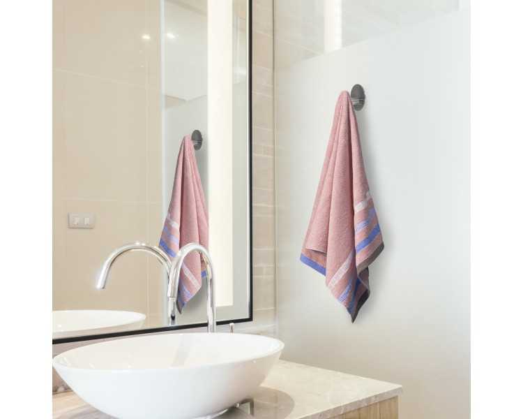 Gancho Colgador Baño Individual Toallas / Albornoz Color Inox Autoadhesivo Resistente, Sin Tornillos