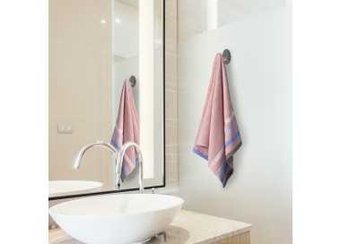 Gancho Colgador Baño Individual Toallas / Albornoz Color Inox Autoadhesivo Resistente, Sin Tornillos