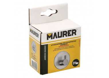 Gancho Colgador Baño Individual Toallas / Albornoz Color Inox Autoadhesivo Resistente, Sin Tornillos