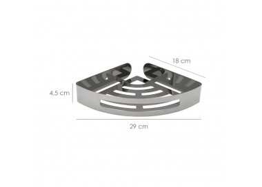 Cestillo Rincon Baño Autoadhesivo, Color Inox Con Efecto Espejo, Autoadhesivo Resistente o Con Tornillos