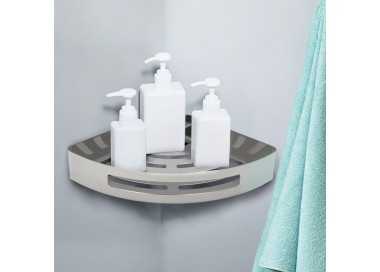 Cestillo Rincon Baño Autoadhesivo, Color Inox Con Efecto Espejo, Autoadhesivo Resistente o Con Tornillos
