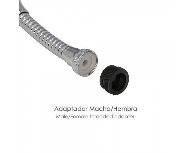 Atomizador  Economizador Metalico Flexible Con Adaptador Macho / Hembra