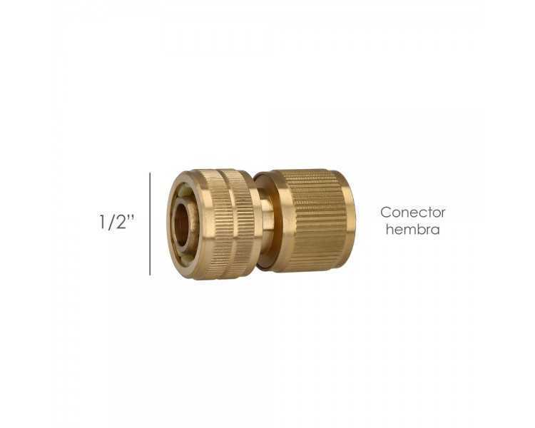 Conector Manguera Laton  1/2" Hembra, Adaptador Grifo, Conector Grifo A Conector Rapido
