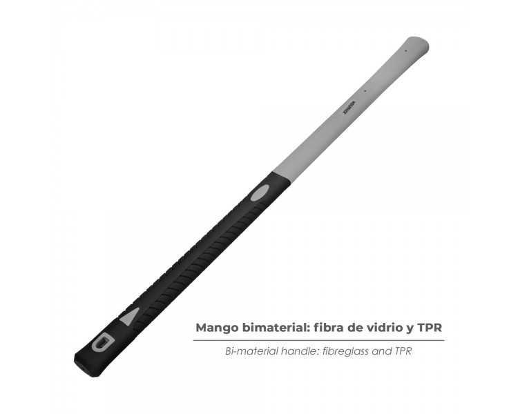 Mango De Fibra Vidrio Para Mazas Con Agujero 53x33 mm. 90 cm. Longitud. Oval Conico