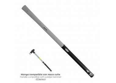 Mango De Fibra Vidrio Para Mazas Con Agujero 53x33 mm. 90 cm. Longitud. Oval Conico