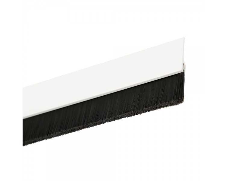 Burlete Pvc Con Cepillo. Para Puertas. Color Blanco 1 Metro
