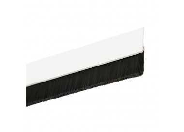 Burlete Pvc Con Cepillo. Para Puertas. Color Blanco 1 Metro