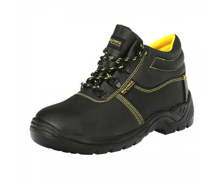 Botas Seguridad S3 Piel Negra Wolfpack  Nº 36 Vestuario Laboral,calzado Seguridad, Botas Trabajo. (Par)