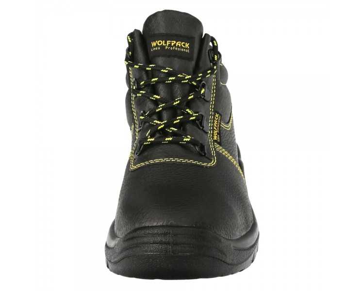 Botas Seguridad S3 Piel Negra Wolfpack  Nº 36 Vestuario Laboral,calzado Seguridad, Botas Trabajo. (Par)
