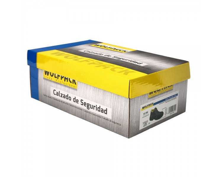 Botas Seguridad S3 Piel Negra Wolfpack  Nº 36 Vestuario Laboral,calzado Seguridad, Botas Trabajo. (Par)