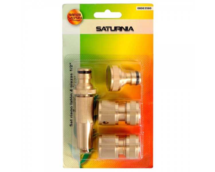 Set Riego 4 piezas Para Mangueras 1/2" Fabricado en laton.
