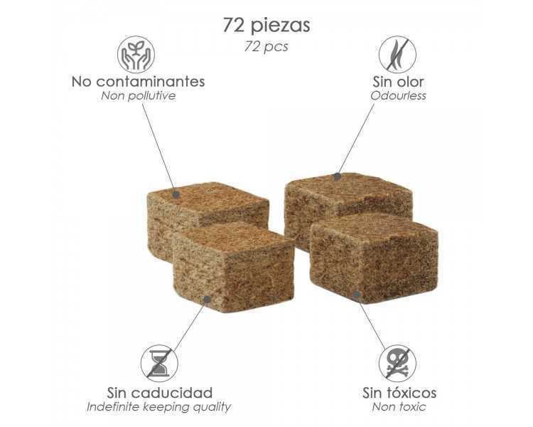 Pastillas Encendido Barbacoas Ecologicas 72 Piezas, No Toxico, Sin Olor, Favorable Medio Ambiente