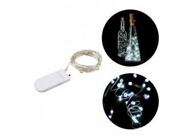 Guirnalda Luces Navidad Microled 40 Leds Color Blanco Frio. Luz navidad interiores IP20 A Pilas (2 CR2032 Incluidas)