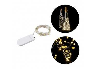 Guirnalda Luces Navidad Microled 40 Leds Color Blanco Calido. Luz navidad interiores IP20 A Pilas (3 AA No Incluidas)