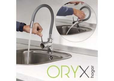 Grifo Monomando Fregadero Flexible Caño Alto, Grifo De Cocina Flexible Caño Alto.Cartucho ceramico Ø 35 mm.