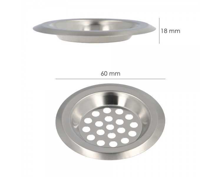 Filtro Cestillo Para Lavabo / Fregadero Inoxidable 6 cm.