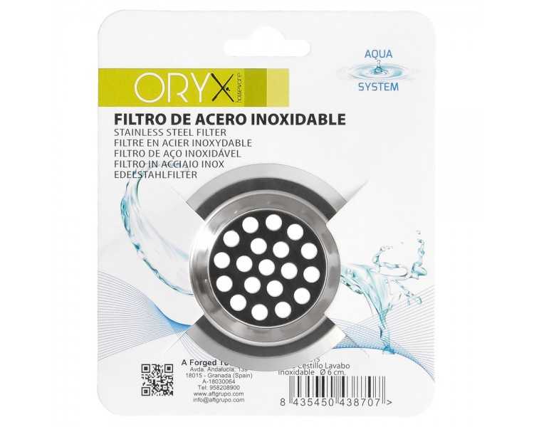 Filtro Cestillo Para Lavabo / Fregadero Inoxidable 6 cm.