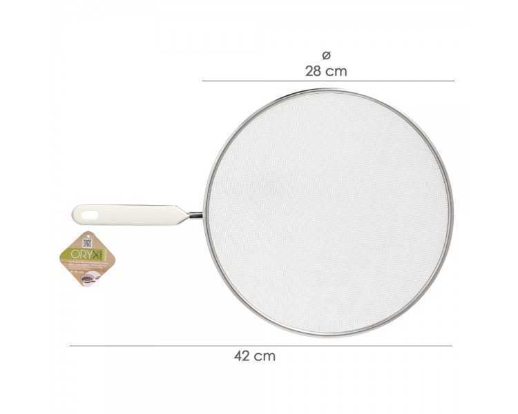 Tapa Anti Salpicaduras Ø 28 cm. Malla Acero Inoxidable. Con mango, Pantalla Antisalpicaduras,Tapa Sarten,Tapa ollas,Tapa aceite