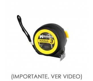 Flexometro Sistema Autolock Con Freno Automatico Longitud 3 Metros Ancho Cinta 16 mm. Magnetico. Cinta Metrica Freno Automatico