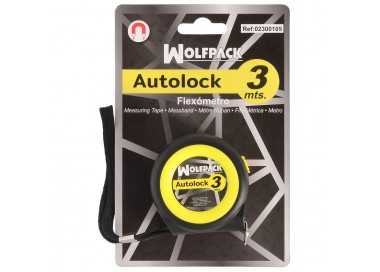 Flexometro Sistema Autolock Con Freno Automatico Longitud 3 Metros Ancho Cinta 16 mm. Magnetico. Cinta Metrica Freno Automatico