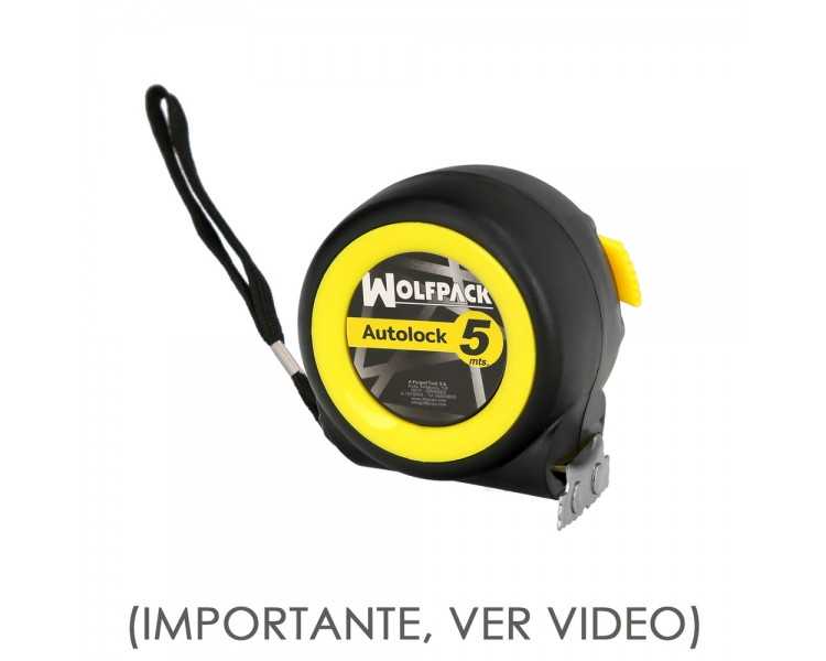 Flexometro Sistema Autolock Con Freno Automatico Longitud 5 Metros Ancho Cinta 25 mm. Magnetico. Cinta Metrica Freno Automatico
