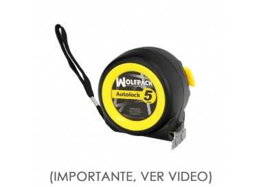 Flexometro Sistema Autolock Con Freno Automatico Longitud 5 Metros Ancho Cinta 25 mm. Magnetico. Cinta Metrica Freno Automatico