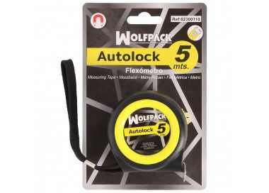 Flexometro Sistema Autolock Con Freno Automatico Longitud 5 Metros Ancho Cinta 25 mm. Magnetico. Cinta Metrica Freno Automatico