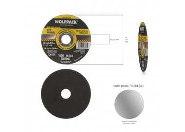 Disco Corte Abrasivo Acero Inoxidable Ø 125x Ø 22,2 mm Espesor 1,0 mm. Disco Radial / Amoladora Universal