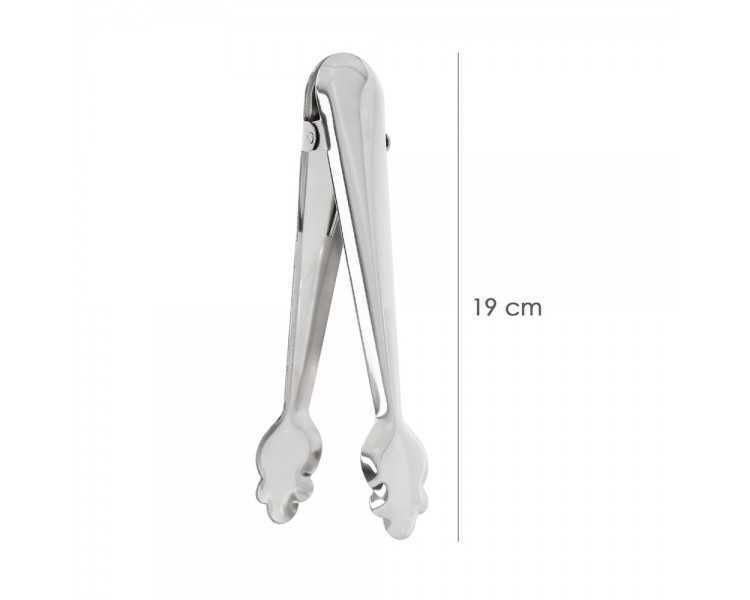 Pinzas Para Hielo de Acero Inoxidable Con Muelle de Apertura Automatica. Longitud 19 cm.