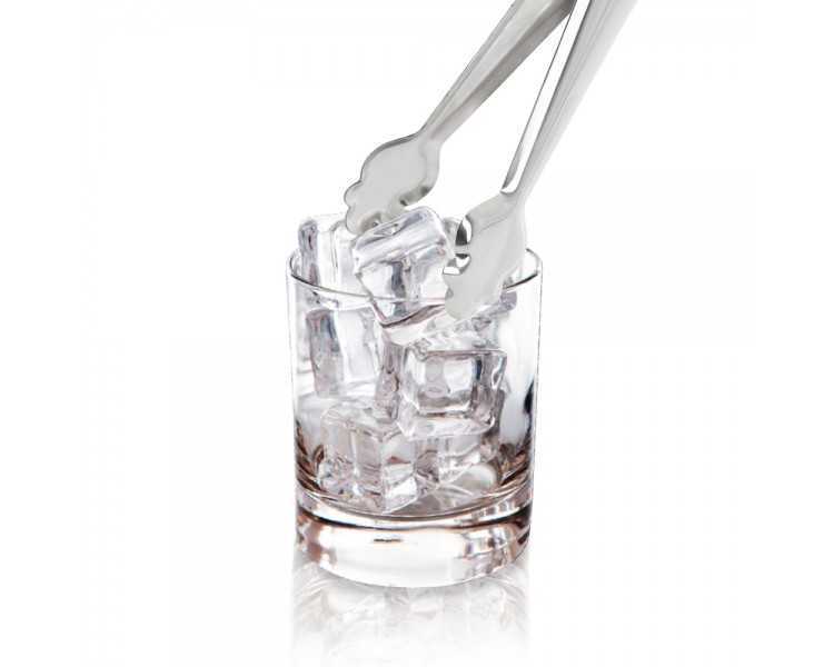 Pinzas Para Hielo de Acero Inoxidable Con Muelle de Apertura Automatica. Longitud 19 cm.