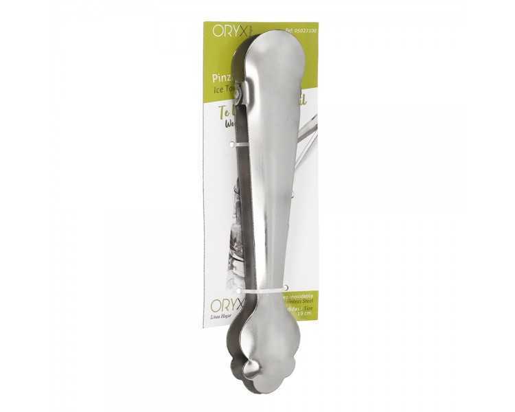 Pinzas Para Hielo de Acero Inoxidable Con Muelle de Apertura Automatica. Longitud 19 cm.